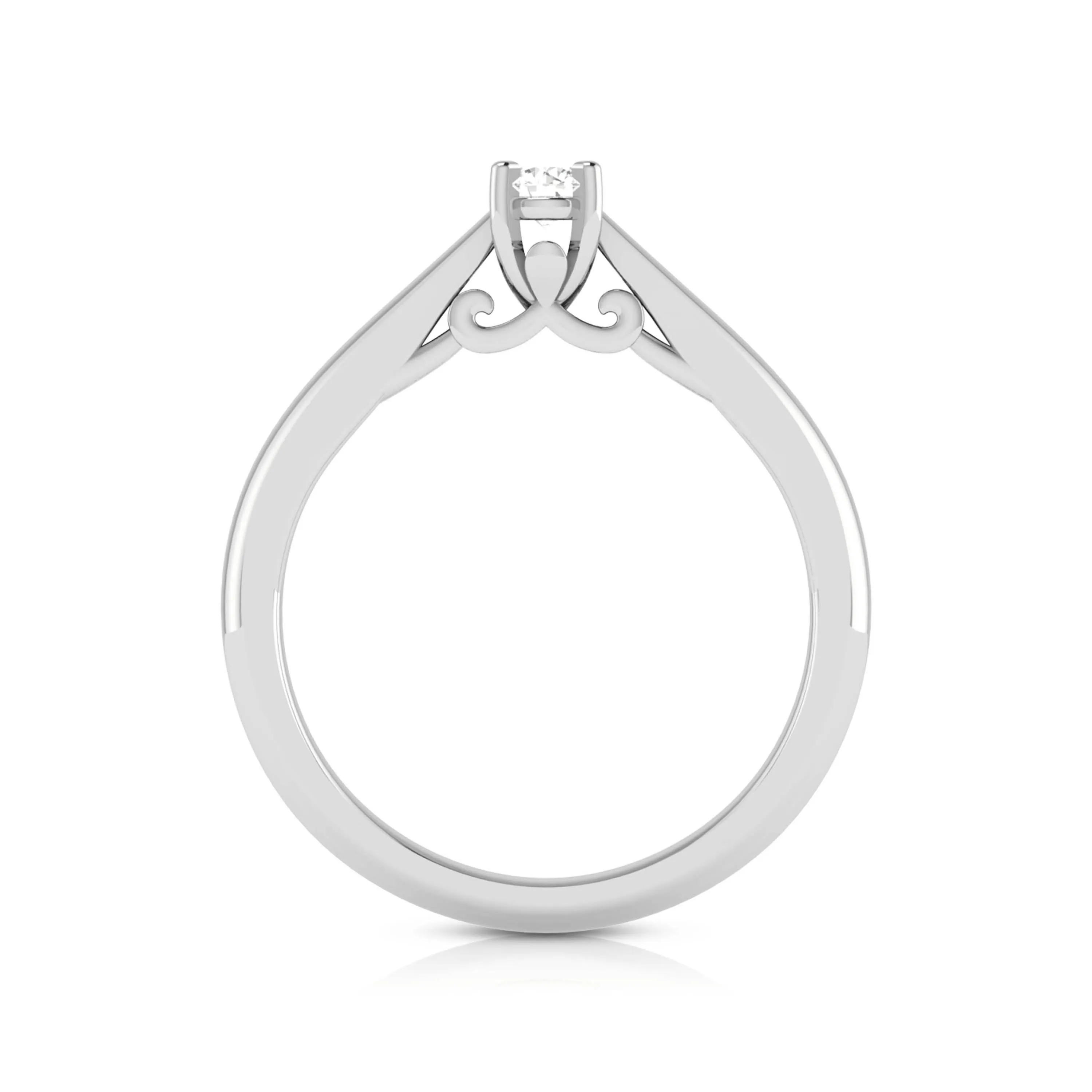 0.20cts. Solitiare Platinum Diamond Engagement Ring for Women JL PT R-71