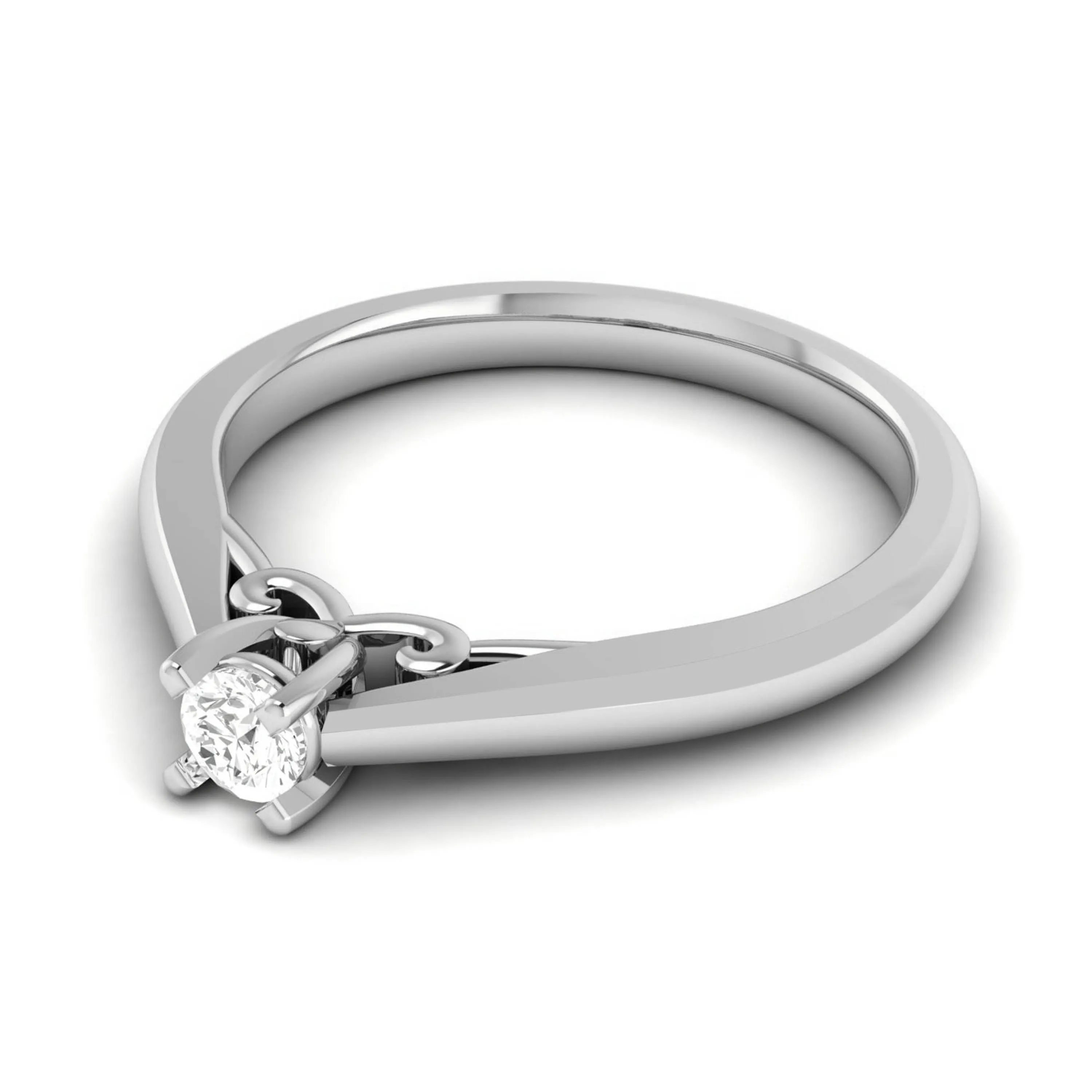 0.20cts. Solitiare Platinum Diamond Engagement Ring for Women JL PT R-71