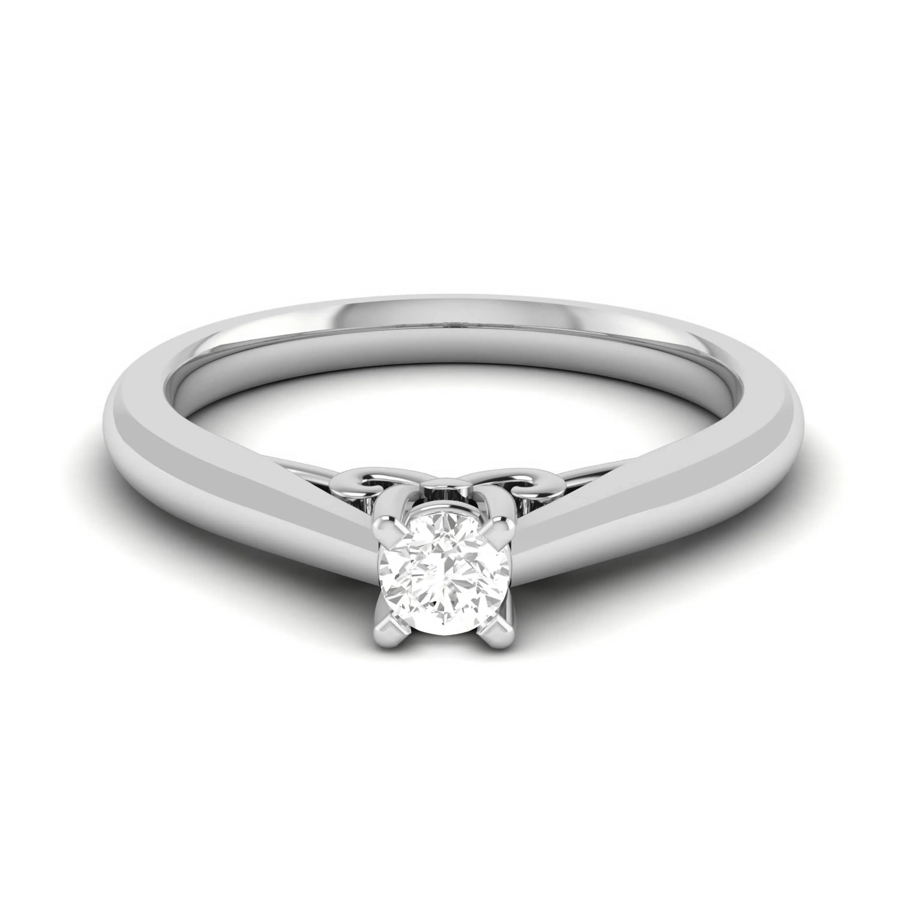 0.20cts. Solitiare Platinum Diamond Engagement Ring for Women JL PT R-71