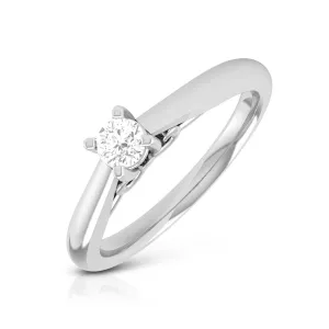 0.20cts. Solitiare Platinum Diamond Engagement Ring for Women JL PT R-71
