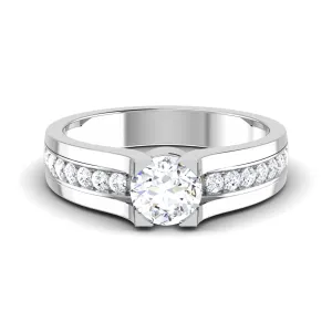 0.30 cts Solitaire Diamond Shank Platinum Ring JL PT RP PR 214