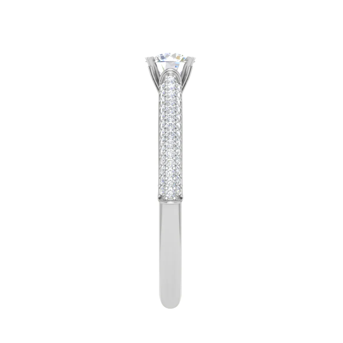 0.30 cts Solitaire Diamond Split Shank Platinum Ring for Women JL PT RP RD 151