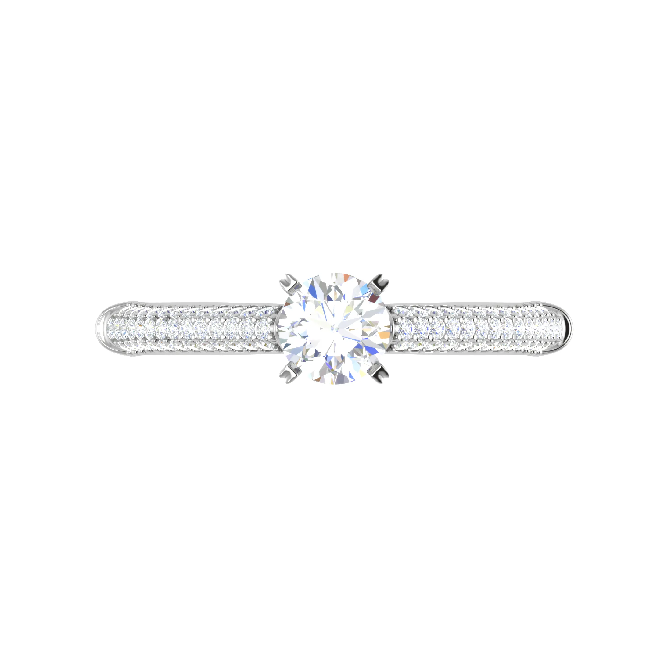 0.30 cts Solitaire Diamond Split Shank Platinum Ring for Women JL PT RP RD 151