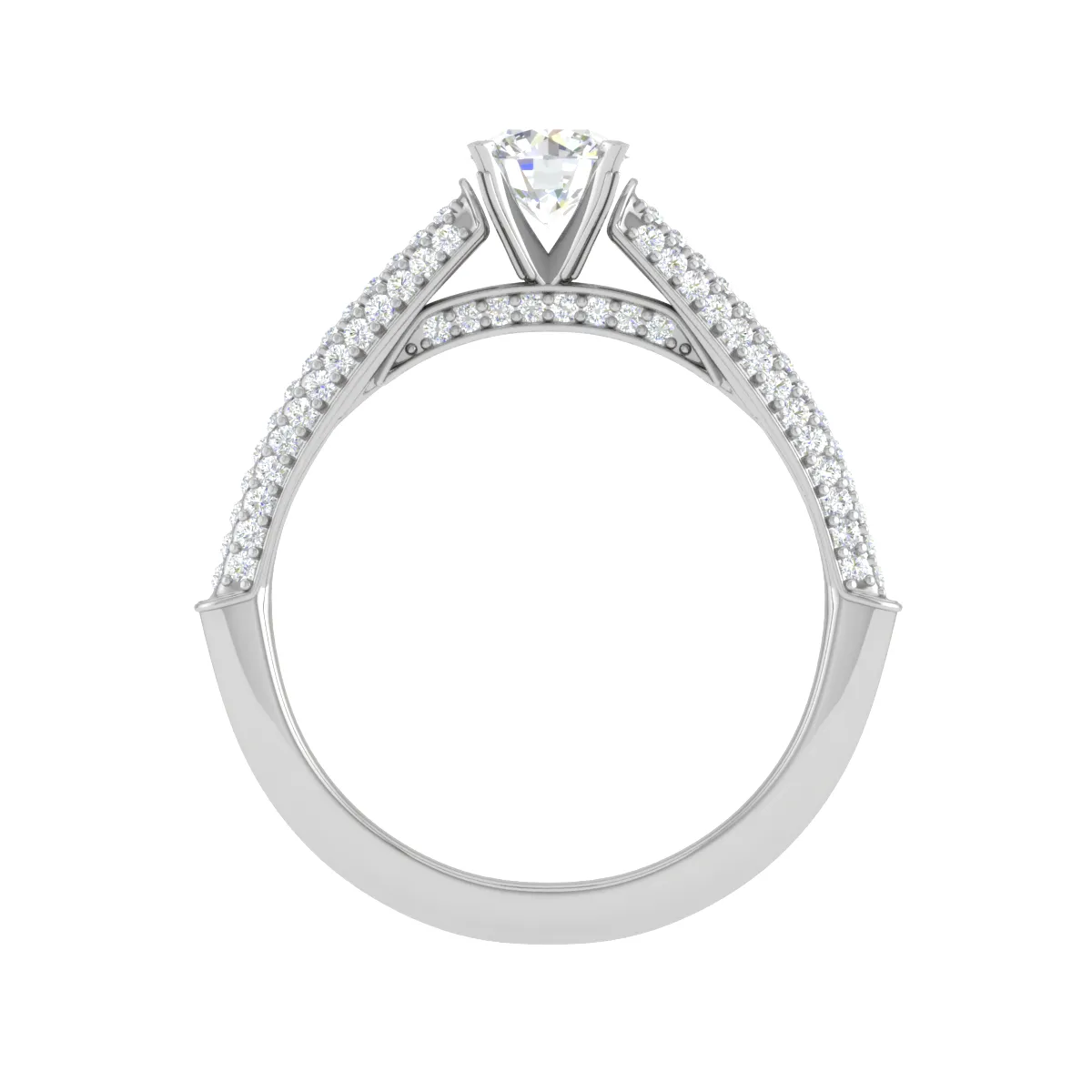 0.30 cts Solitaire Diamond Split Shank Platinum Ring for Women JL PT RP RD 151