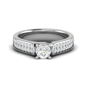 0.30 cts Solitaire Diamond Split Shank Platinum Ring JL PT RP RD 110