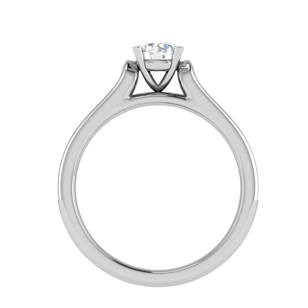 0.30 cts Solitaire Diamond Split Shank Platinum Ring JL PT RP RD 110