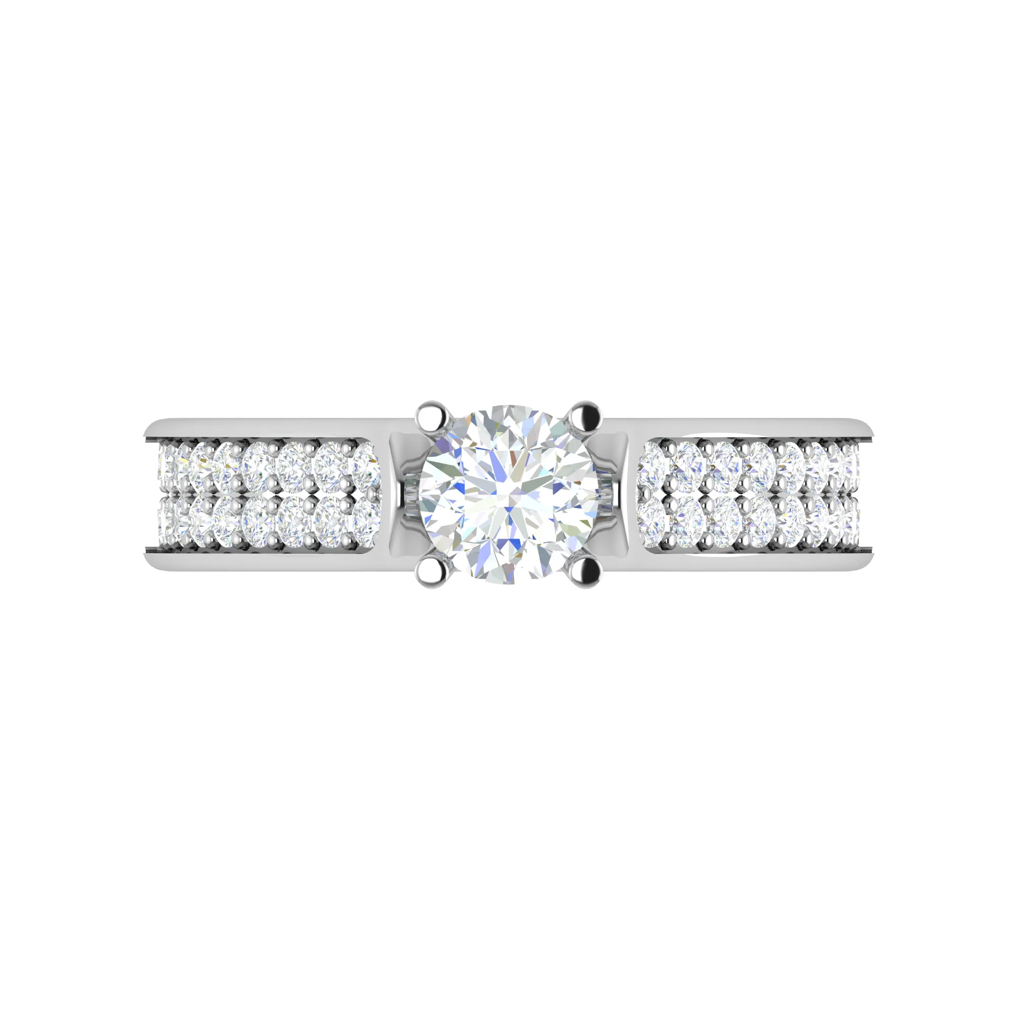 0.30 cts Solitaire Diamond Split Shank Platinum Ring JL PT RP RD 110
