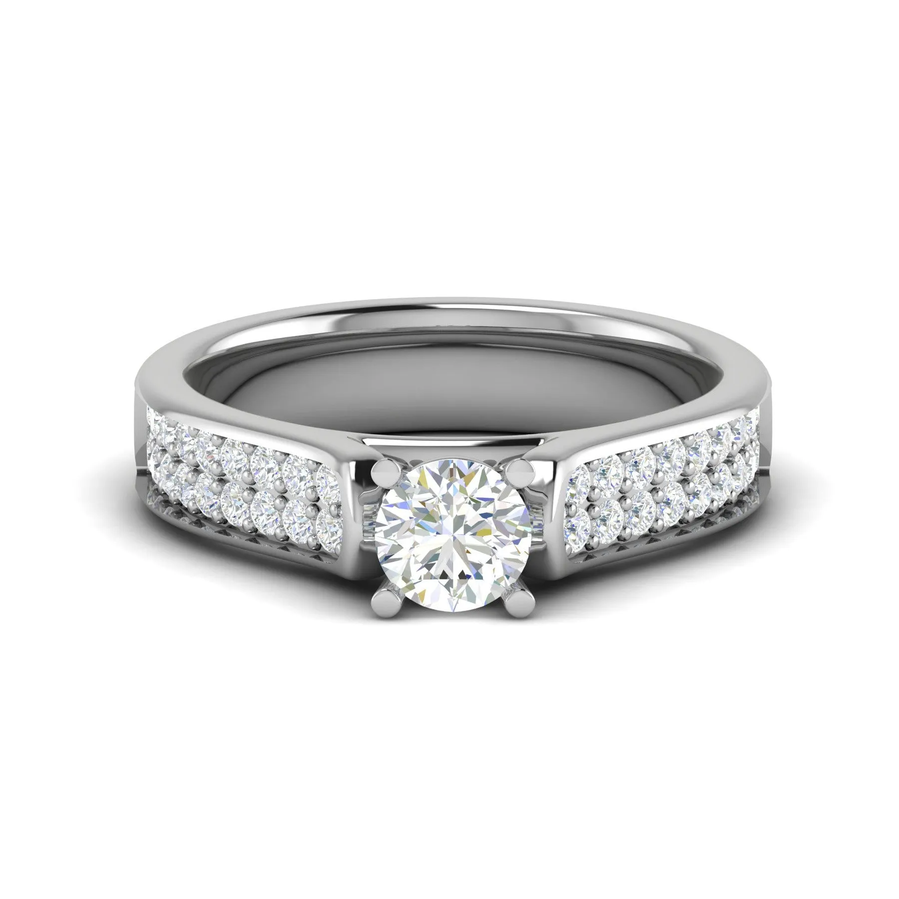0.30 cts Solitaire Diamond Split Shank Platinum Ring JL PT RP RD 110