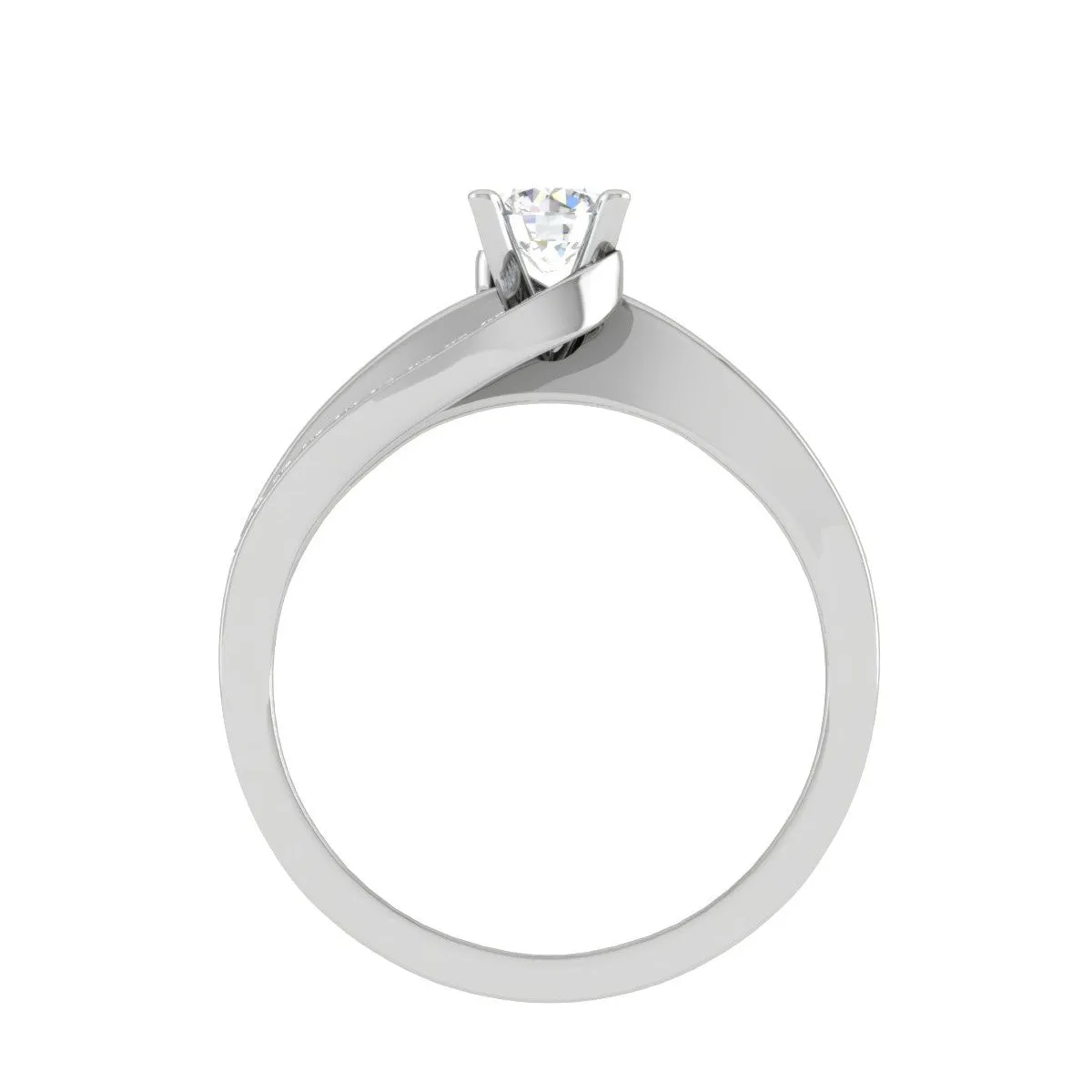 0.30 cts Solitaire Diamond Split Shank Platinum Ring JL PT RP RD 120