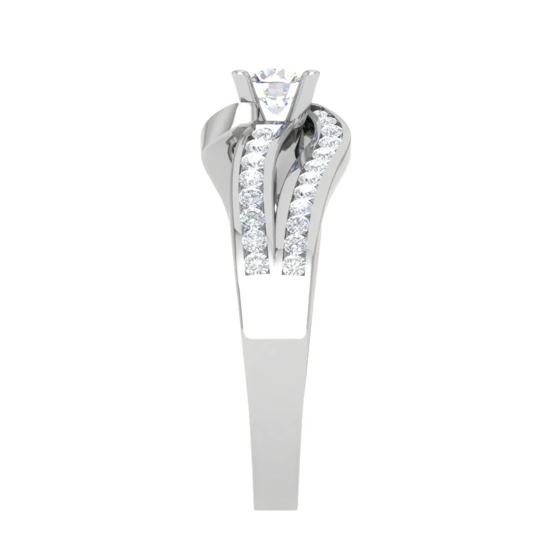 0.30 cts Solitaire Diamond Split Shank Platinum Ring JL PT RP RD 120
