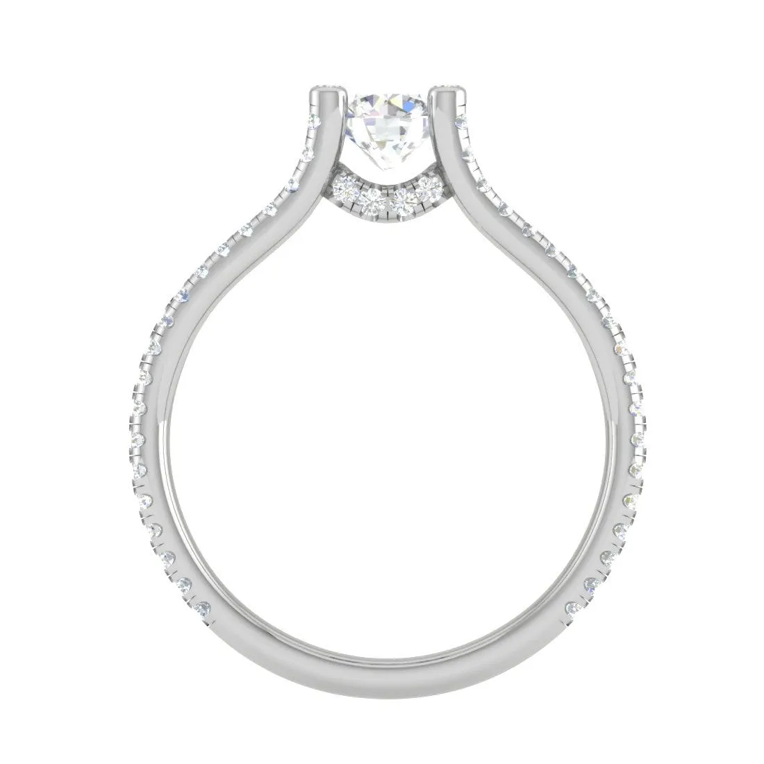 0.30 cts Solitaire Diamond Split Shank Platinum Ring JL PT RP RD 123