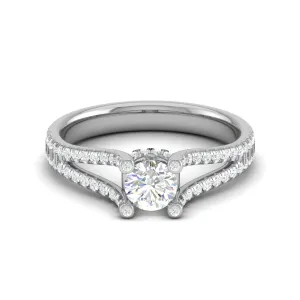 0.30 cts Solitaire Diamond Split Shank Platinum Ring JL PT RP RD 123