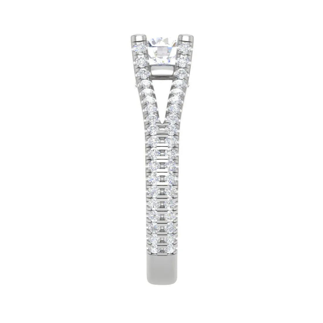 0.30 cts Solitaire Diamond Split Shank Platinum Ring JL PT RP RD 123