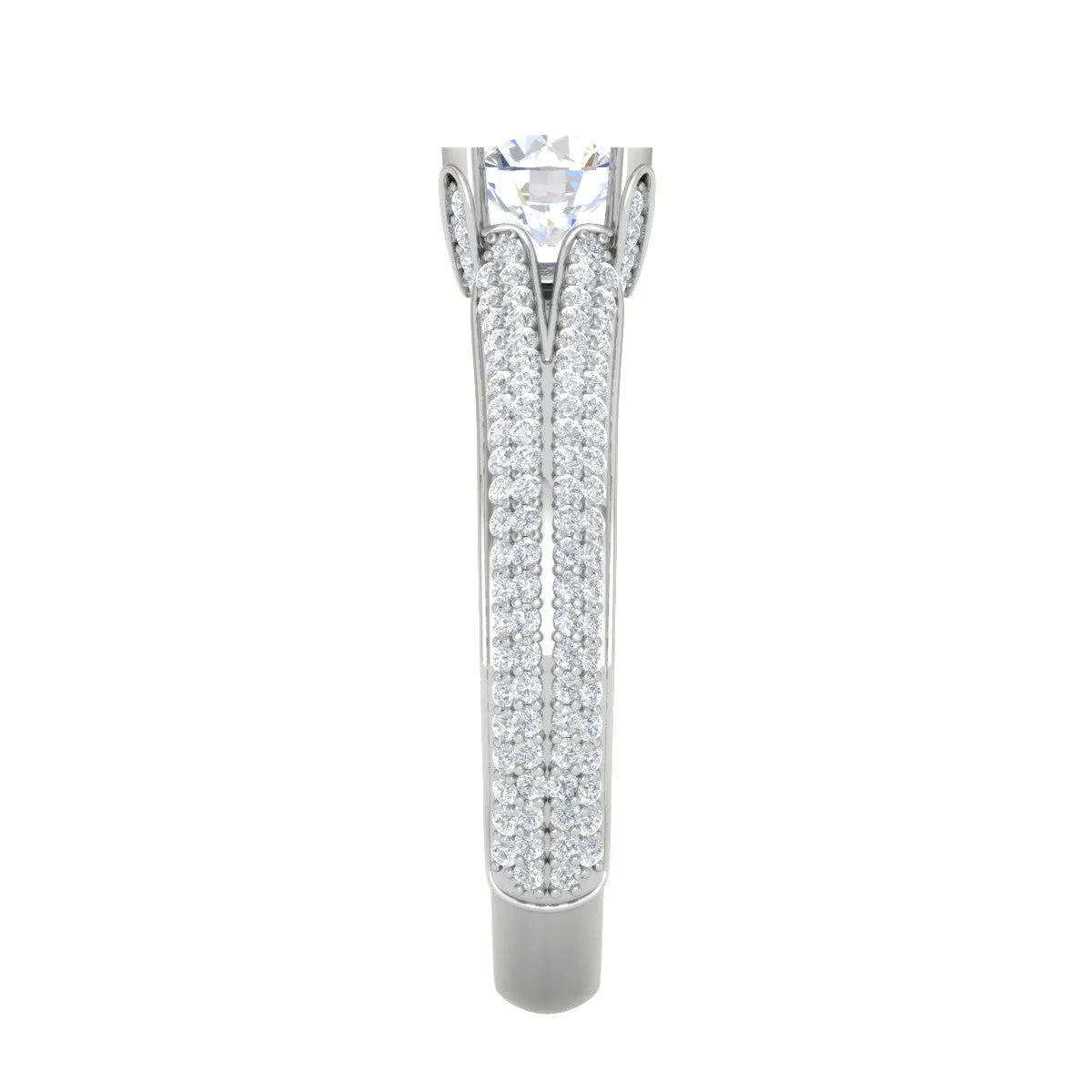 0.30 cts Solitaire Diamond Split Shank Platinum Ring JL PT RP RD 155