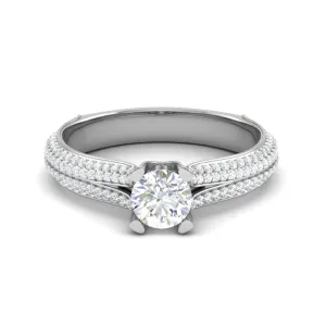0.30 cts Solitaire Diamond Split Shank Platinum Ring JL PT RP RD 155