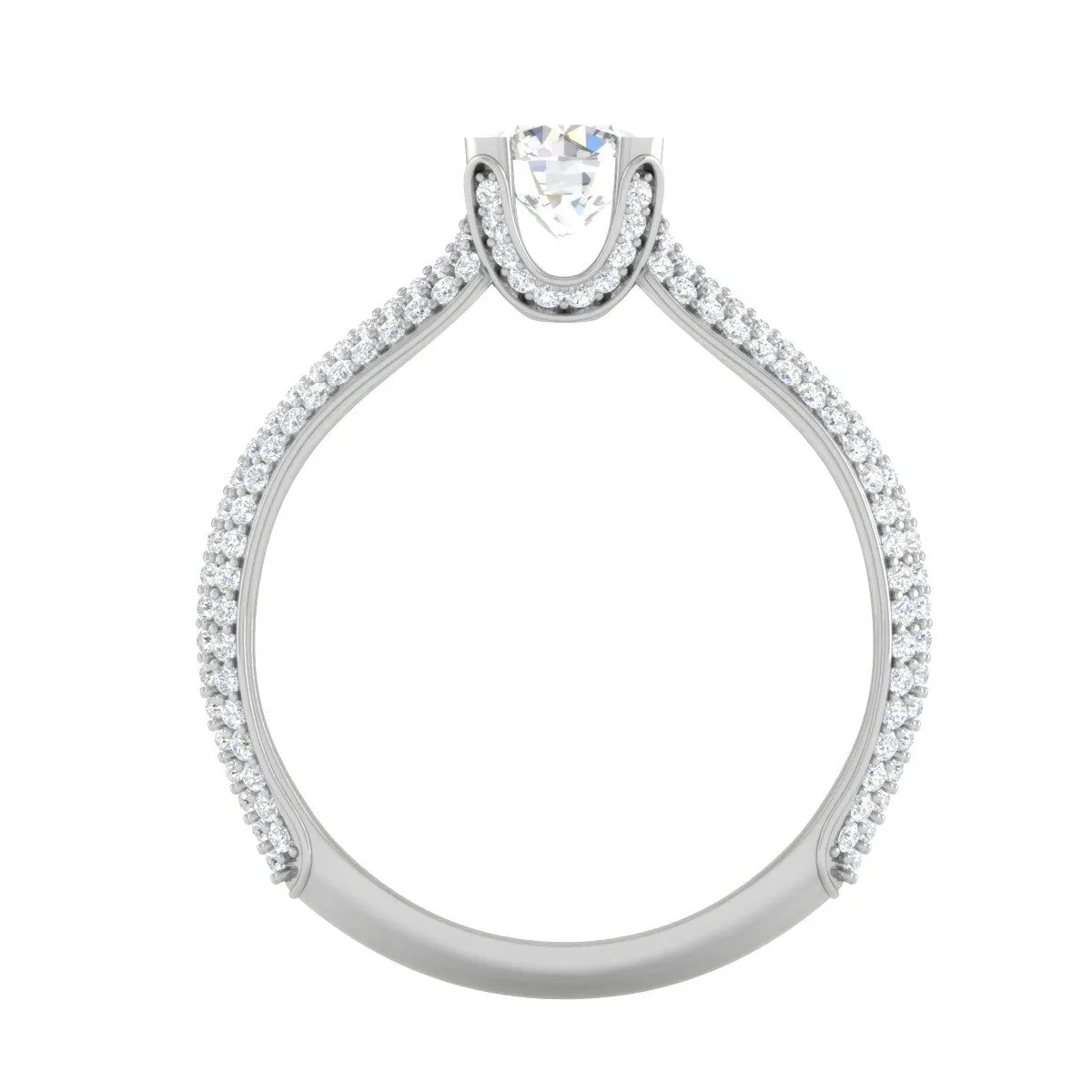 0.30 cts Solitaire Diamond Split Shank Platinum Ring JL PT RP RD 155