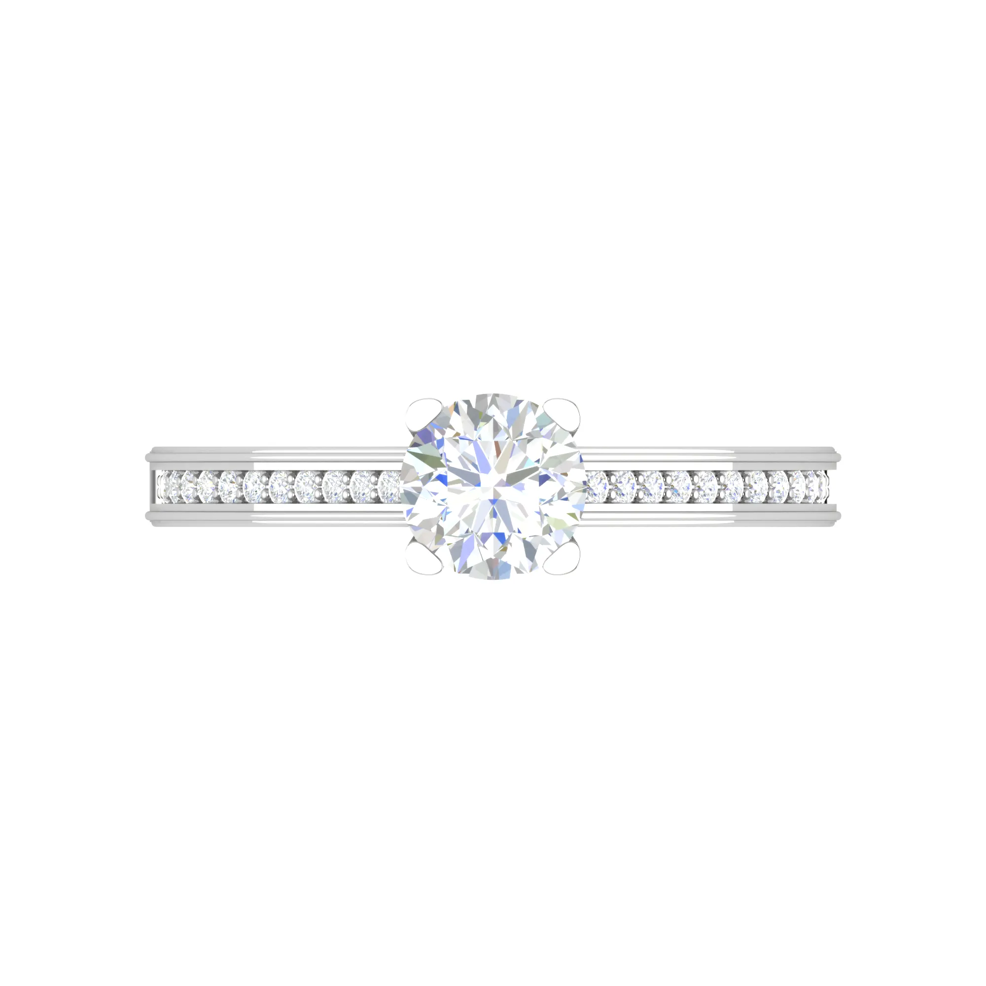0.30 cts Solitaire Diamond Split Shank Platinum Ring JL PT RP RD 174