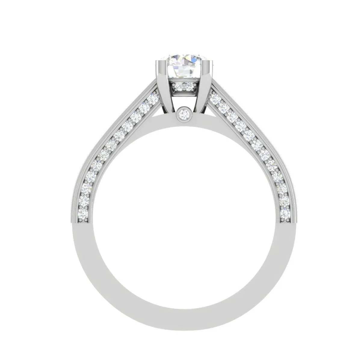 0.30 cts Solitaire Diamond Split Shank Platinum Ring JL PT RP RD 174
