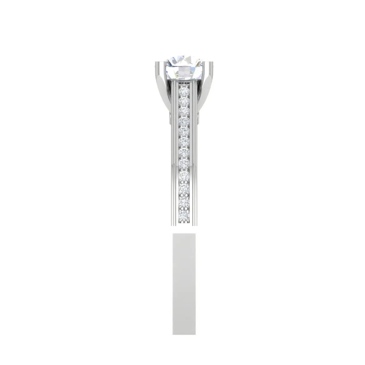 0.30 cts Solitaire Diamond Split Shank Platinum Ring JL PT RP RD 174