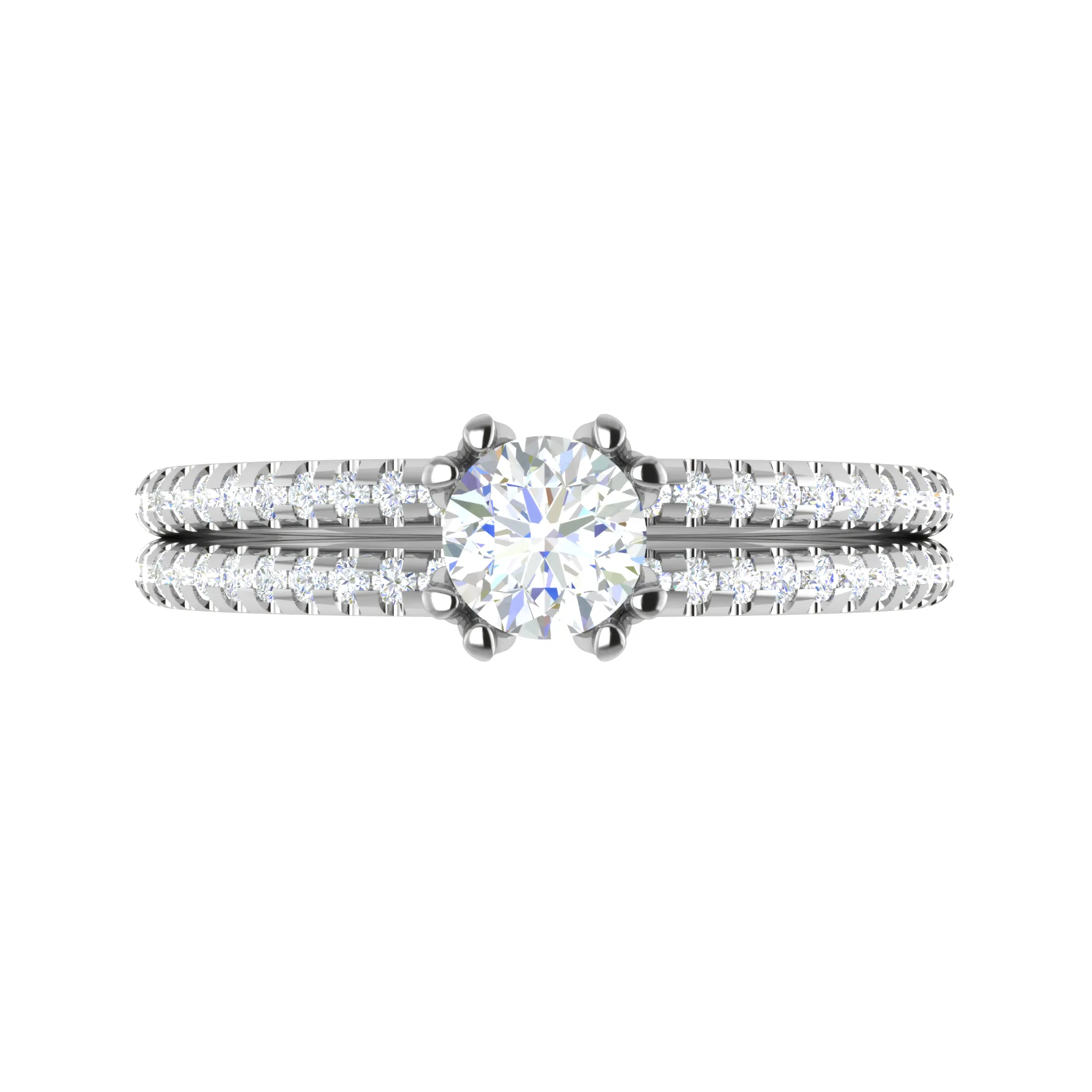 0.30 cts Solitaire Diamond Split Shank Platinum Ring JL PT RP RD 180