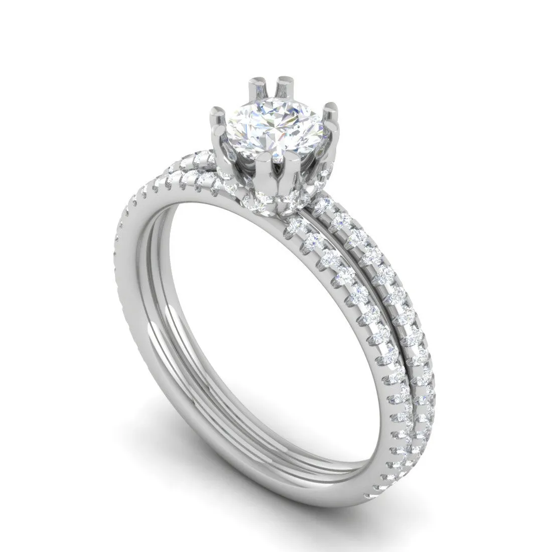 0.30 cts Solitaire Diamond Split Shank Platinum Ring JL PT RP RD 180