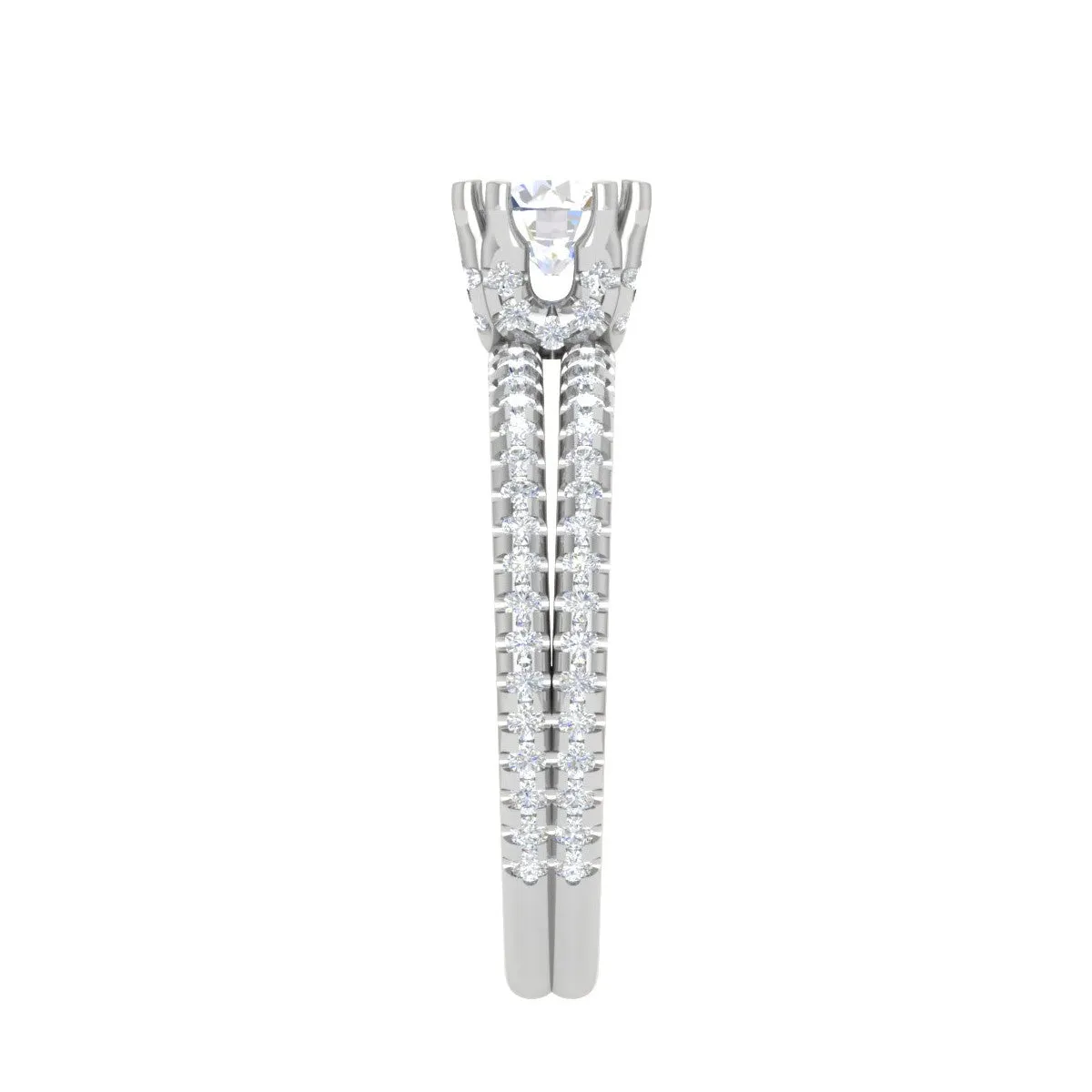 0.30 cts Solitaire Diamond Split Shank Platinum Ring JL PT RP RD 180