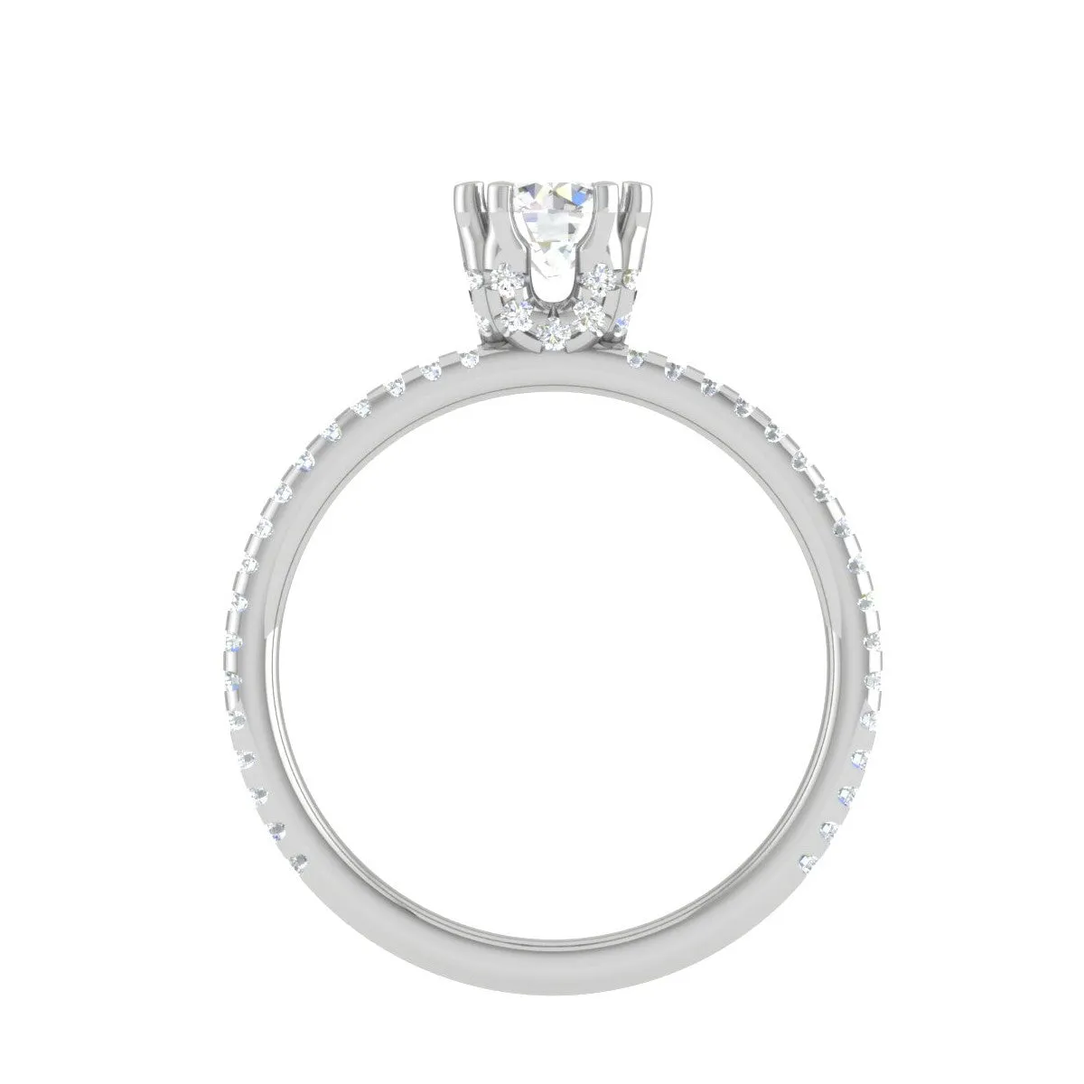 0.30 cts Solitaire Diamond Split Shank Platinum Ring JL PT RP RD 180