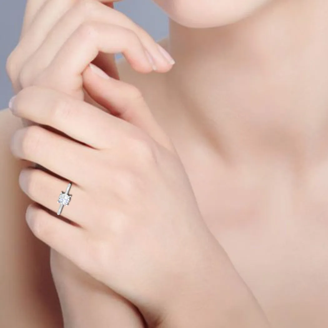 0.30 cts Solitaire Platinum Ring for Women JL PT RS PR 116