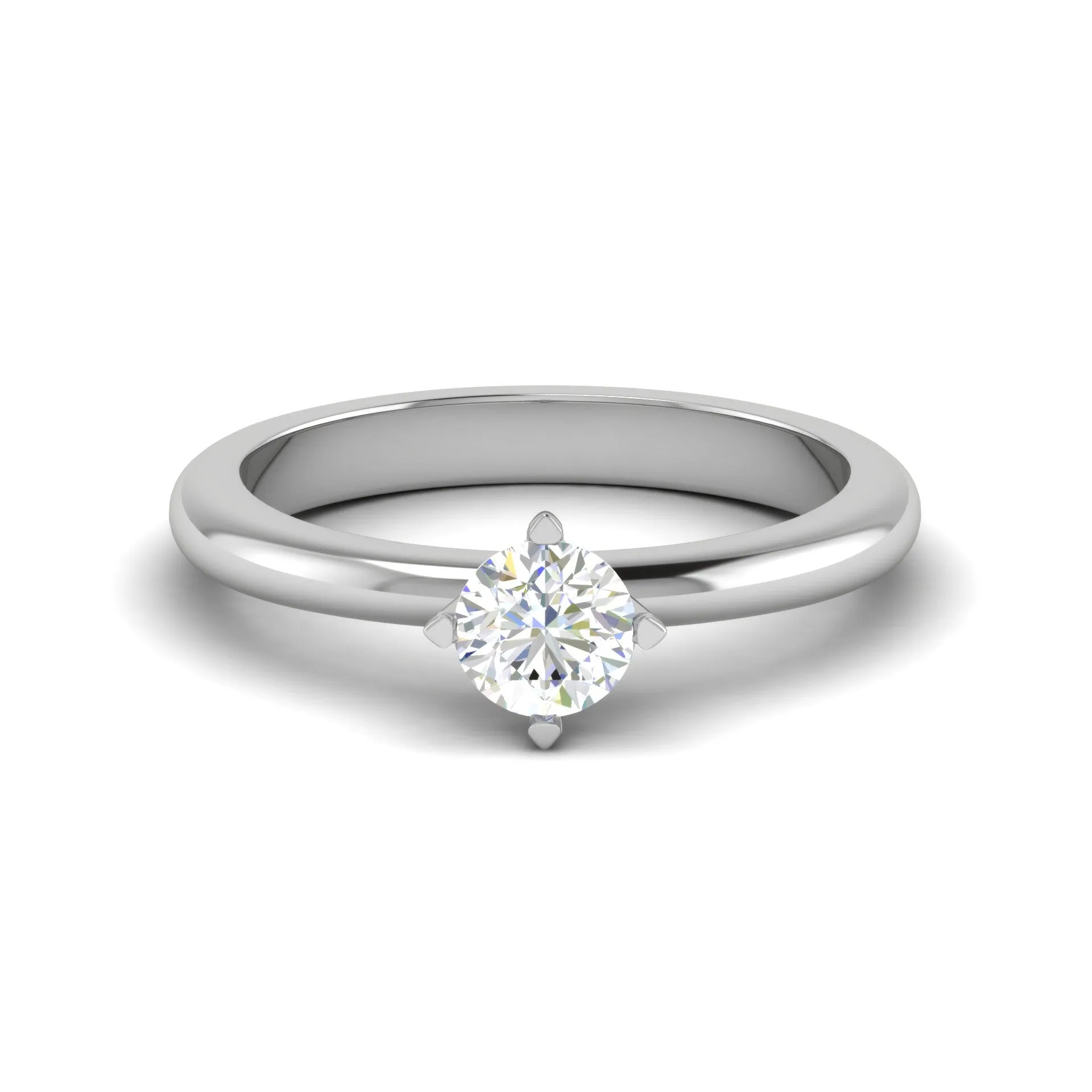 0.30 cts Solitaire Platinum Ring JL PT RS RD 158