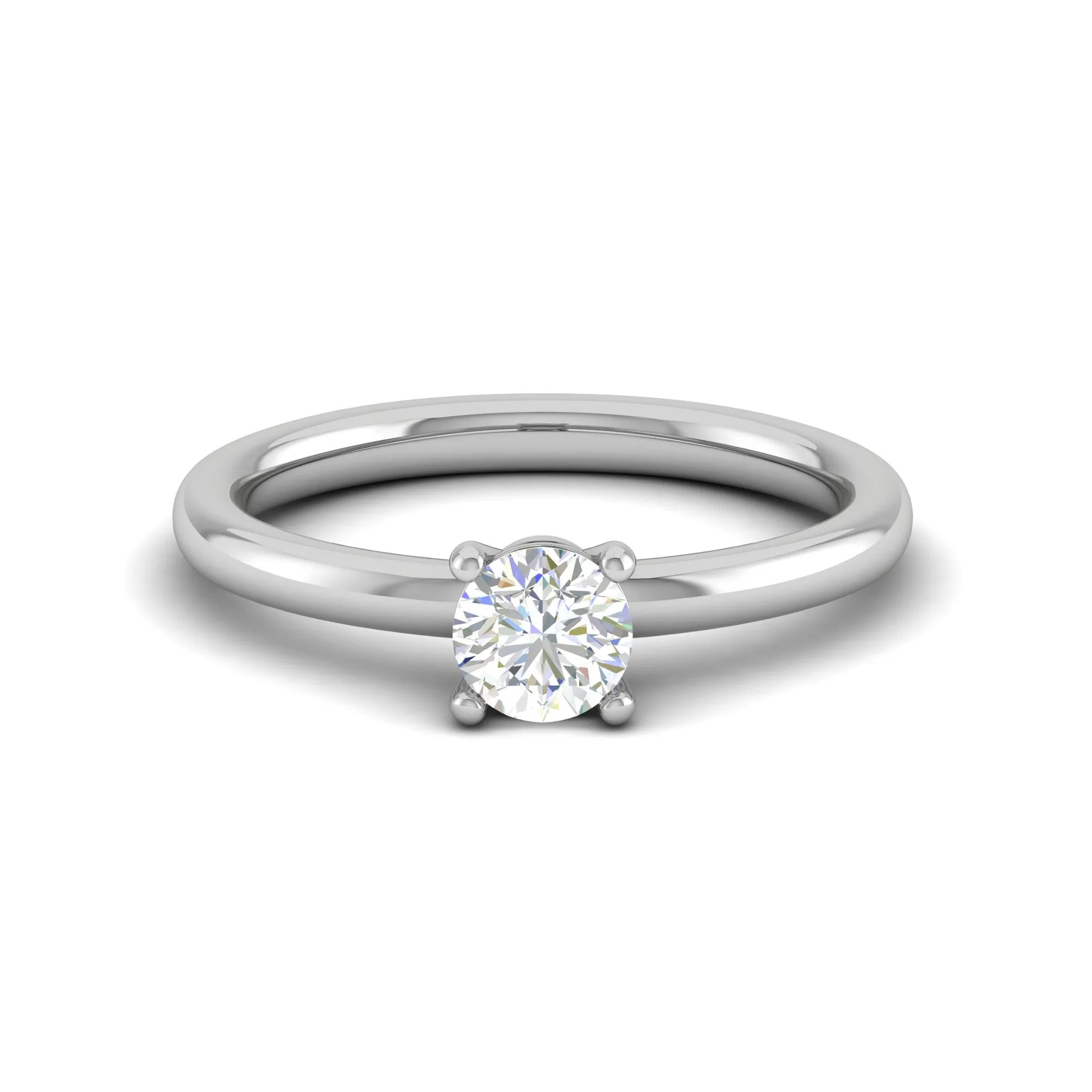 0.30 cts Solitaire Platinum Ring JL PT RS RD 175