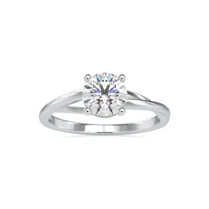 0.30 cts. Solitaire Platinum Shank Engagement Ring JL PT 0199 - A