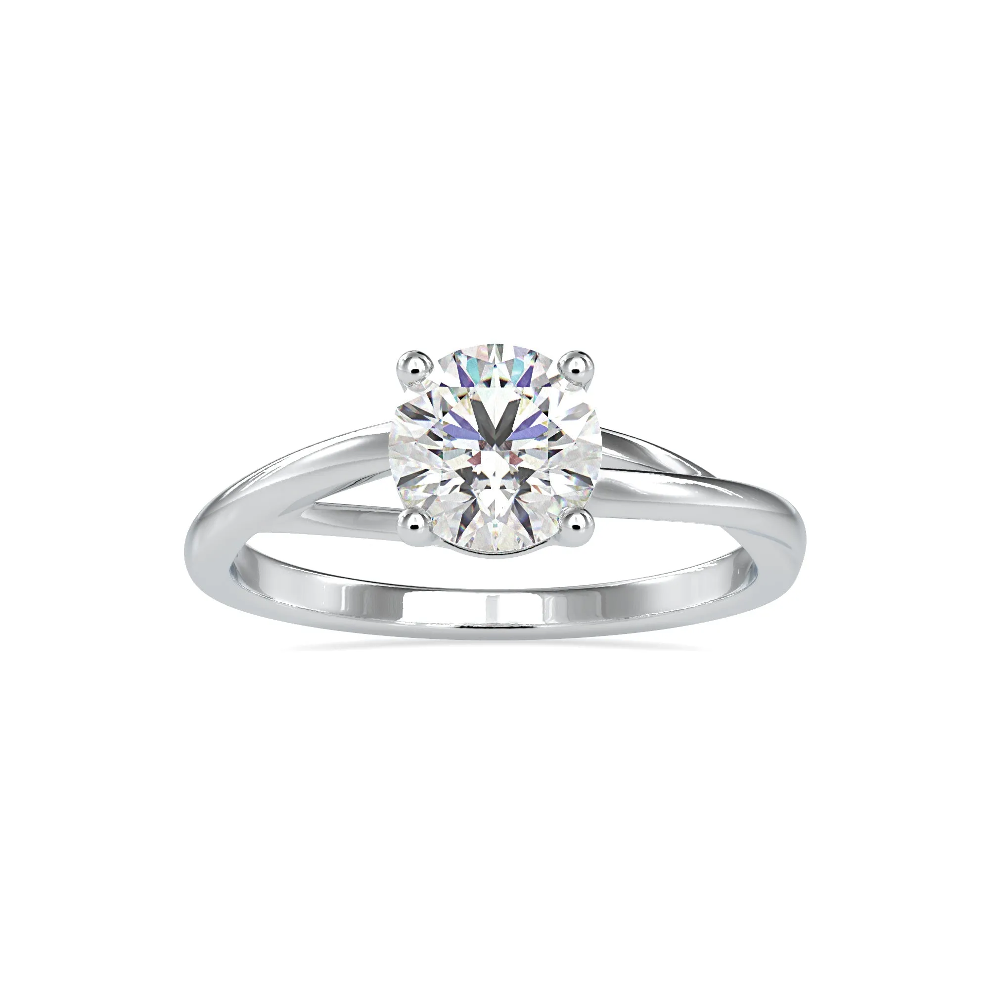 0.30 cts. Solitaire Platinum Shank Engagement Ring JL PT 0199 - A
