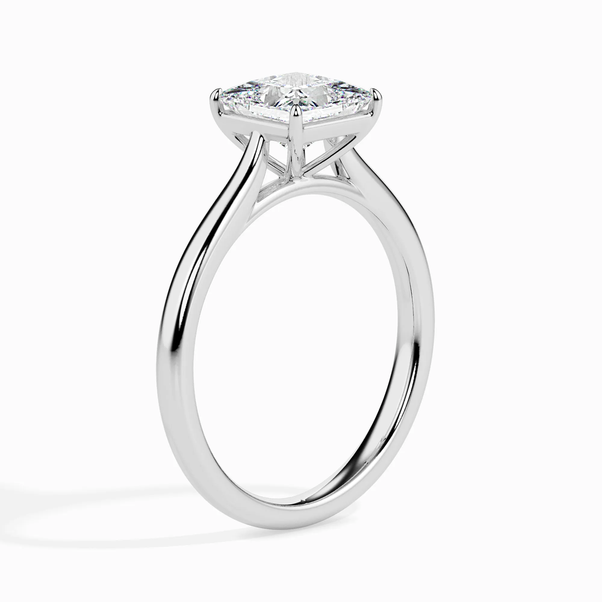 0.30cts. Princess cut Diamond Solitaire Platinum Ring JL PT 19002