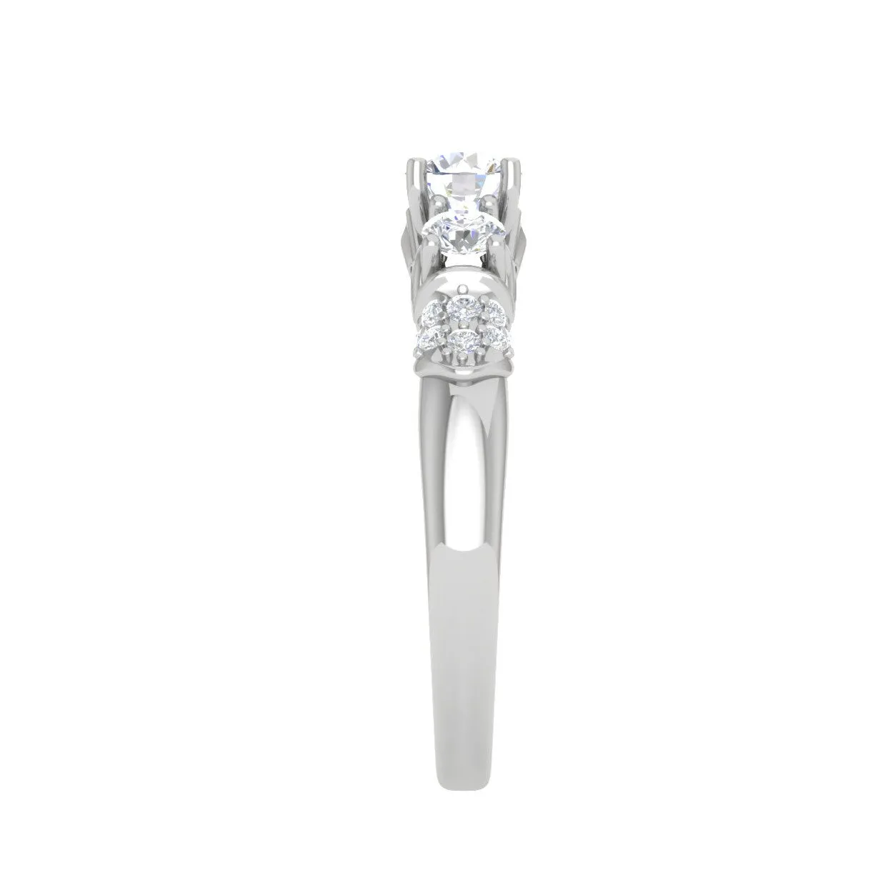 0.30cts Solitaire Diamond Shank Platinum Ring JL PT RV RD 166