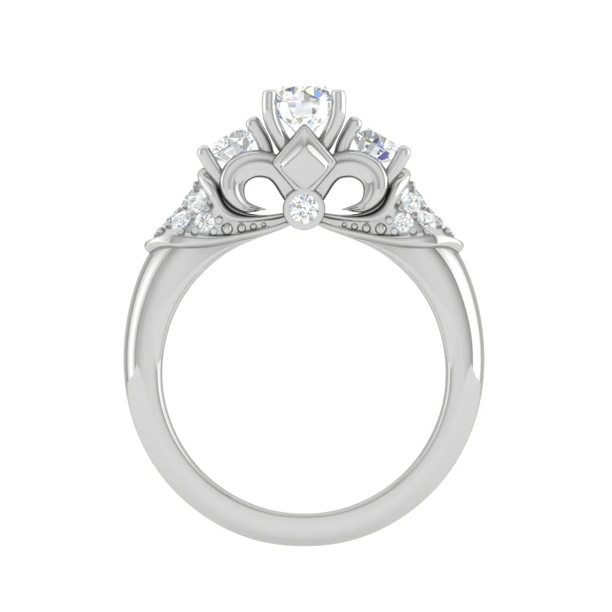 0.30cts Solitaire Diamond Shank Platinum Ring JL PT RV RD 166