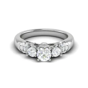 0.30cts Solitaire Diamond Shank Platinum Ring JL PT RV RD 166