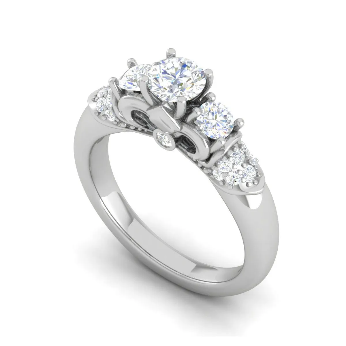 0.30cts Solitaire Diamond Shank Platinum Ring JL PT RV RD 166