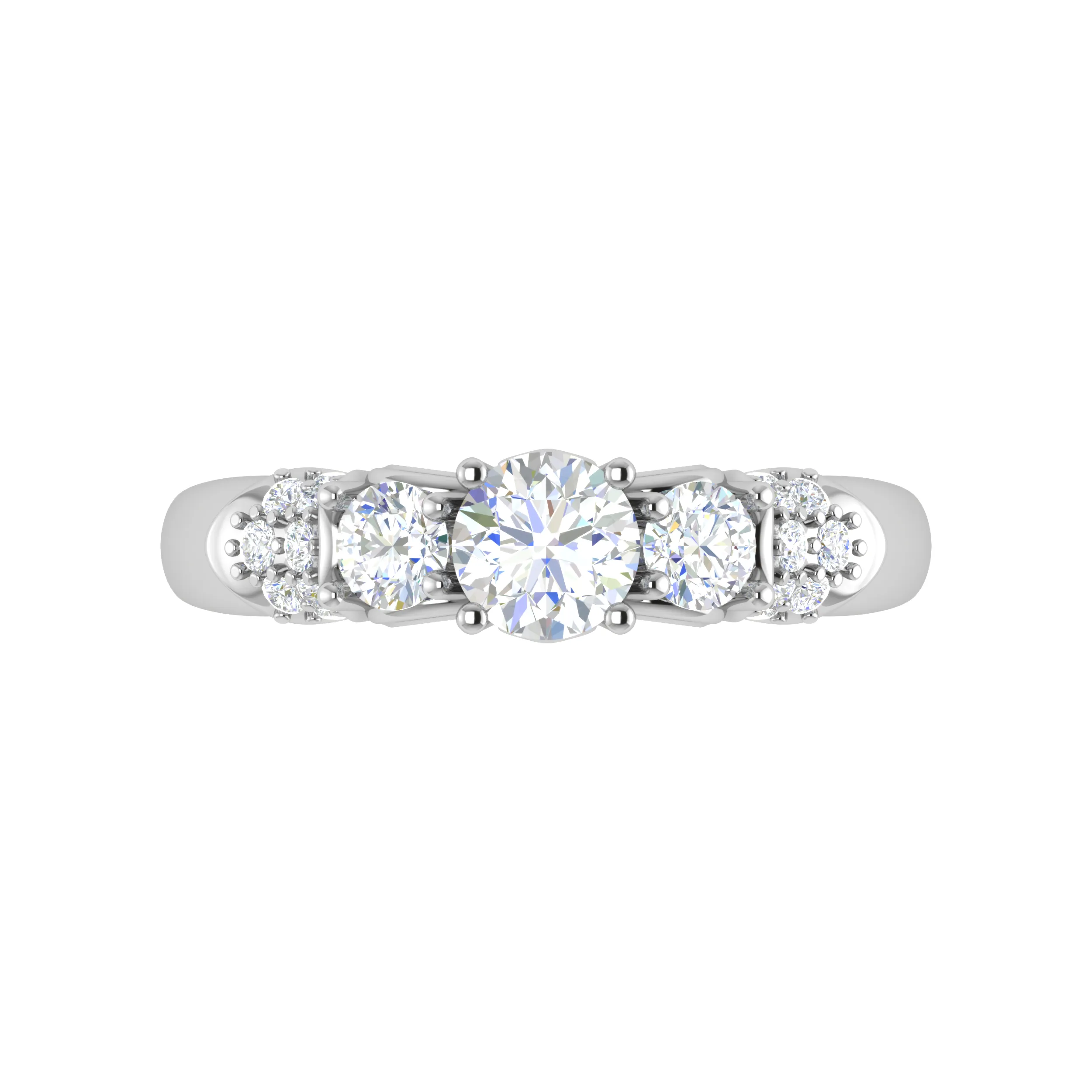 0.30cts Solitaire Diamond Shank Platinum Ring JL PT RV RD 166
