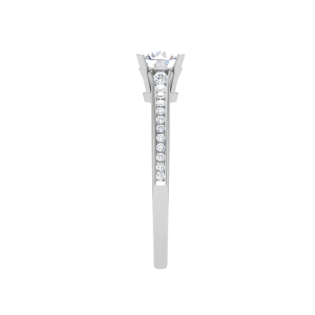 0.50 cts Solitaire Diamond Shank Platinum Ring JL PT RC RD 262