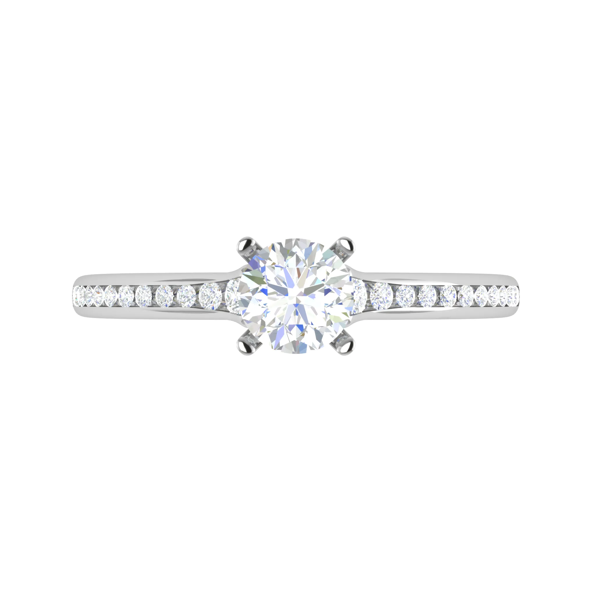 0.50 cts Solitaire Diamond Shank Platinum Ring JL PT RC RD 262