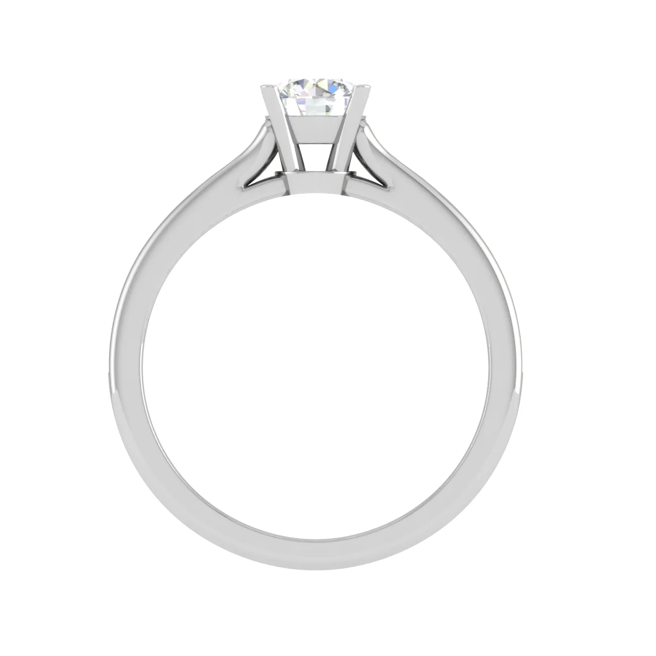 0.50 cts Solitaire Diamond Shank Platinum Ring JL PT RC RD 262