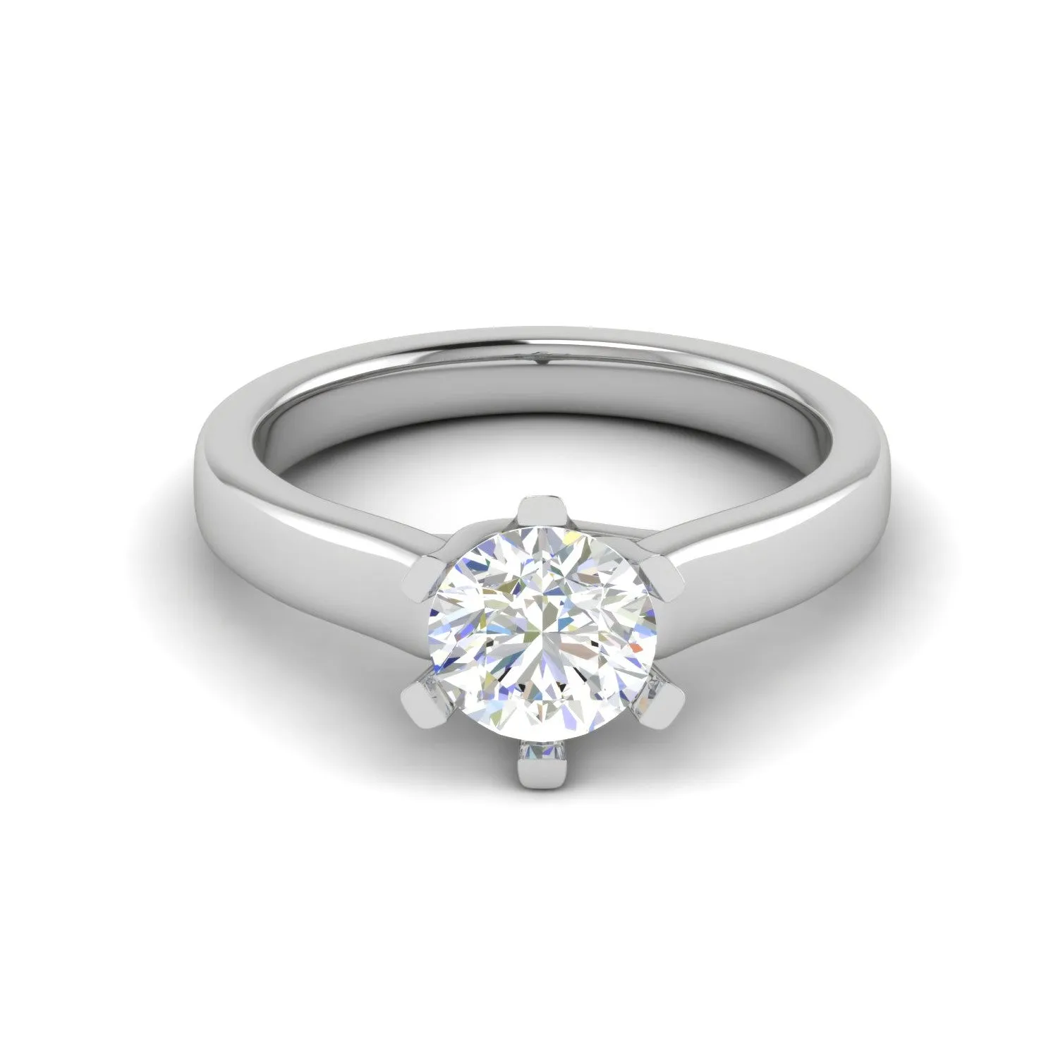 0.50 cts Solitaire Platinum Ring JL PT RS RD 126