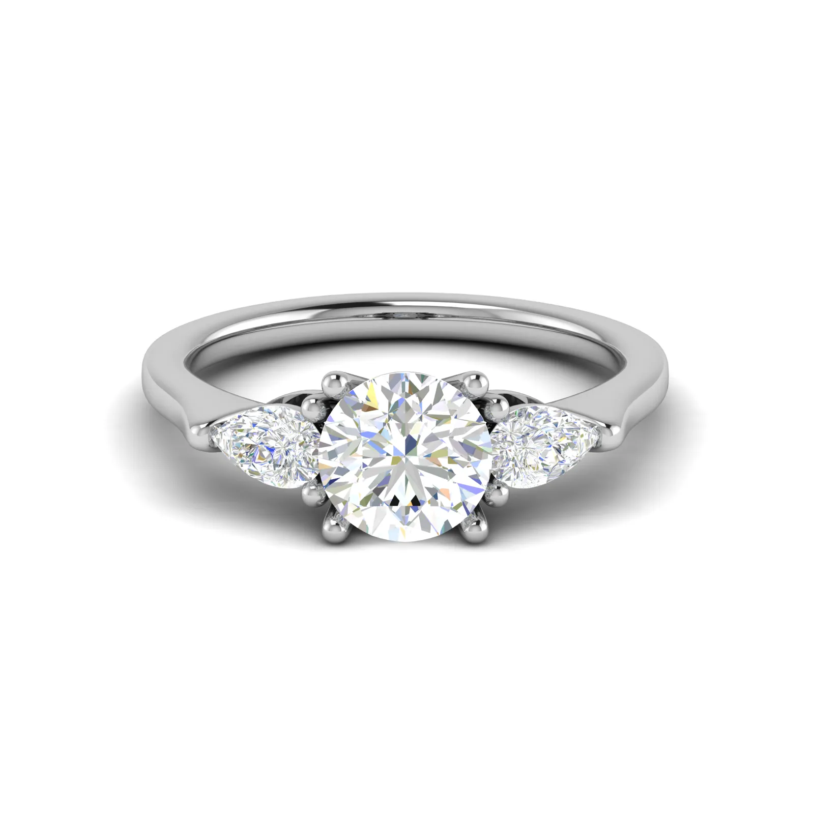 0.50 cts Solitaire with Pear Diamond Platinum Ring JL PT R3 RD 124