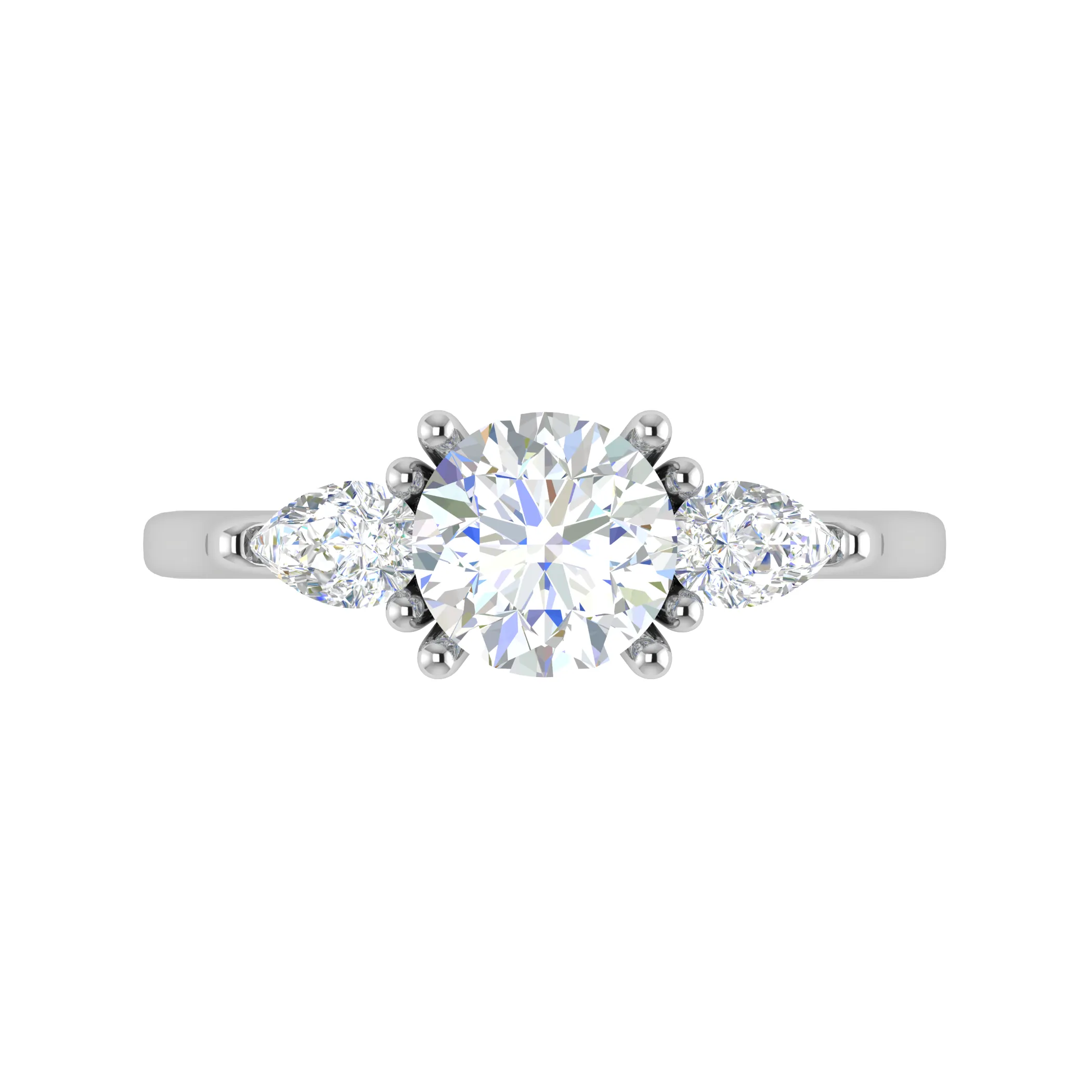 0.50 cts Solitaire with Pear Diamond Platinum Ring JL PT R3 RD 124