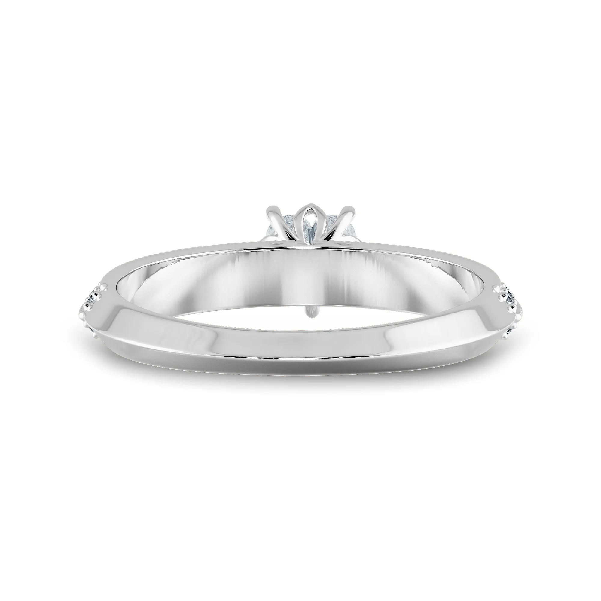 0.50cts Heart Cut Solitaire Diamond Split Shank Platinum Ring JL PT 1189-A