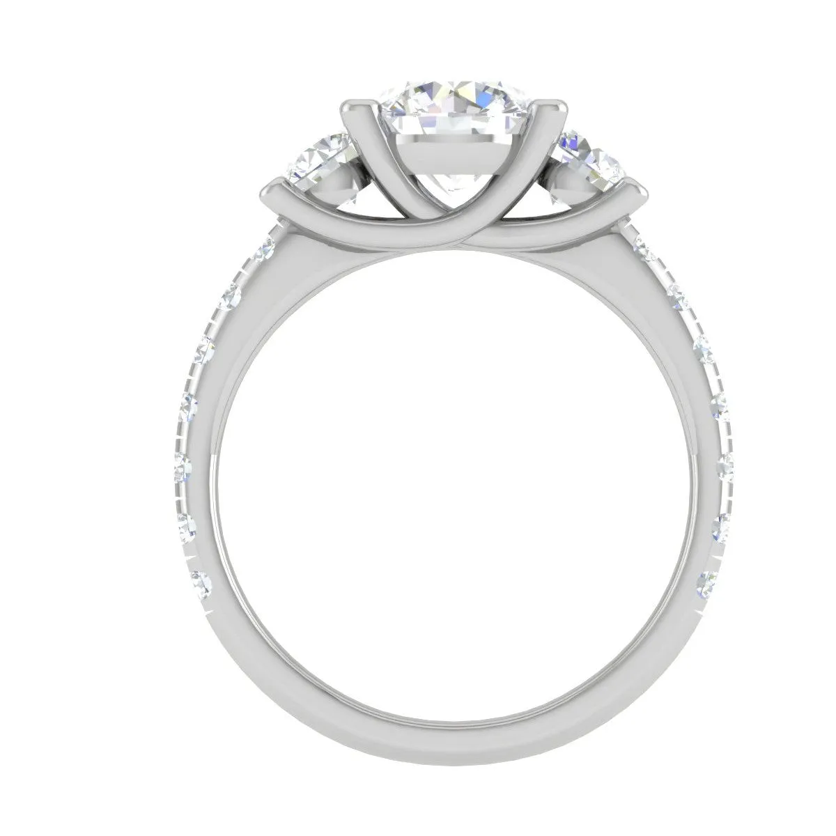 0.70 cts Solitaire Platinum Shank Diamond Ring JL PT R3 RD 121