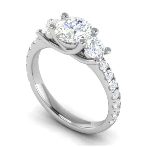 0.70 cts Solitaire Platinum Shank Diamond Ring JL PT R3 RD 121