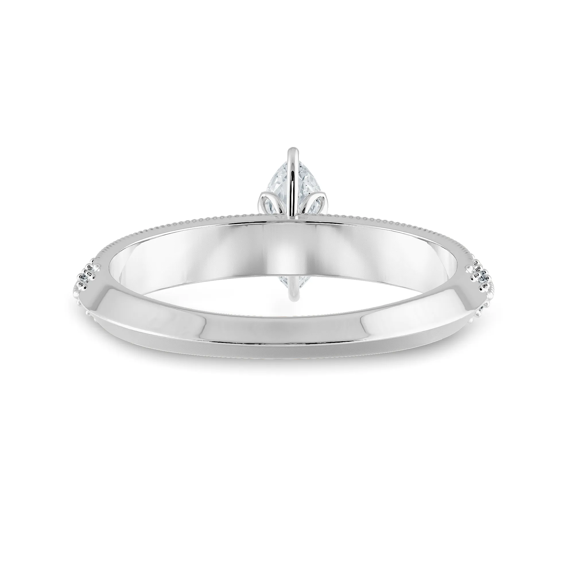 0.70cts Marquise Cut Solitaire Diamond Split Shank Platinum Ring JL PT 1192-B