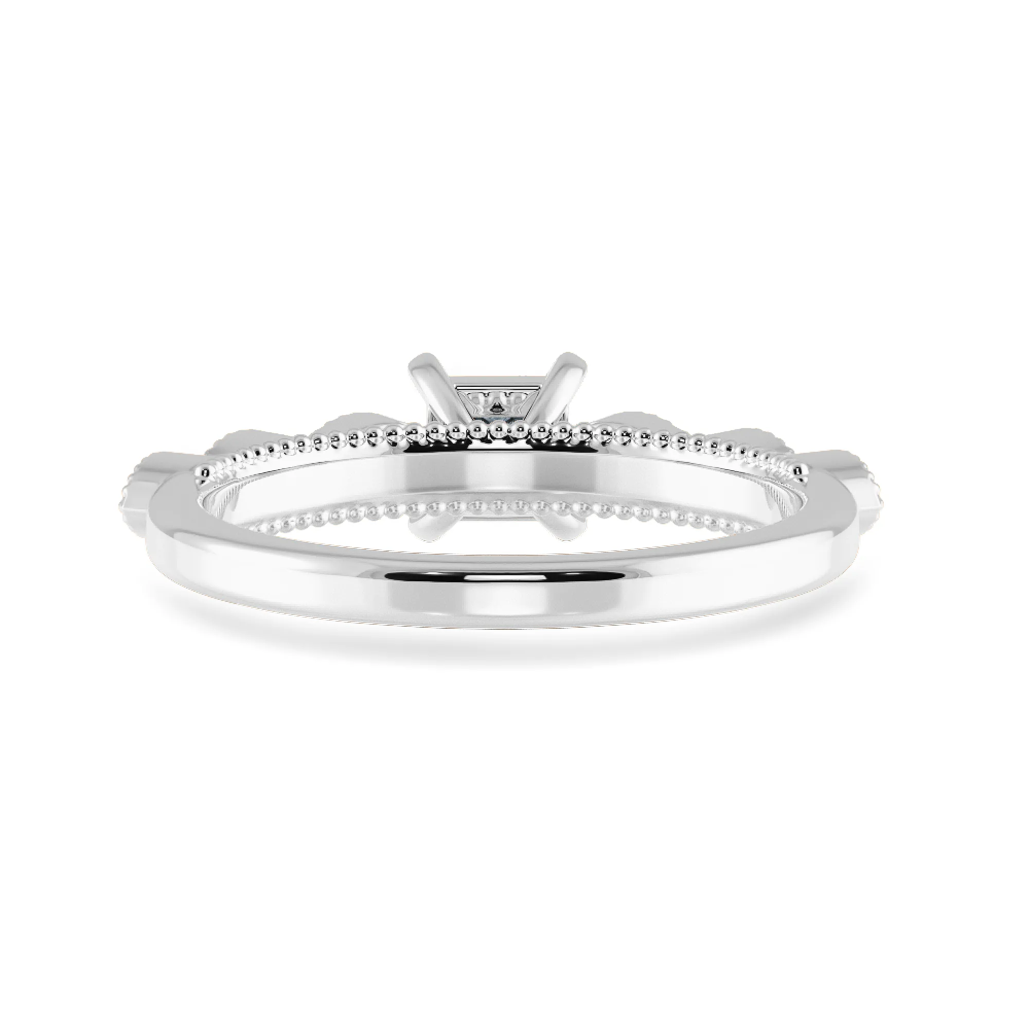 0.70cts Princess Cut Solitaire with Marquise Diamond Accents Platinum Ring JL PT 2012-B