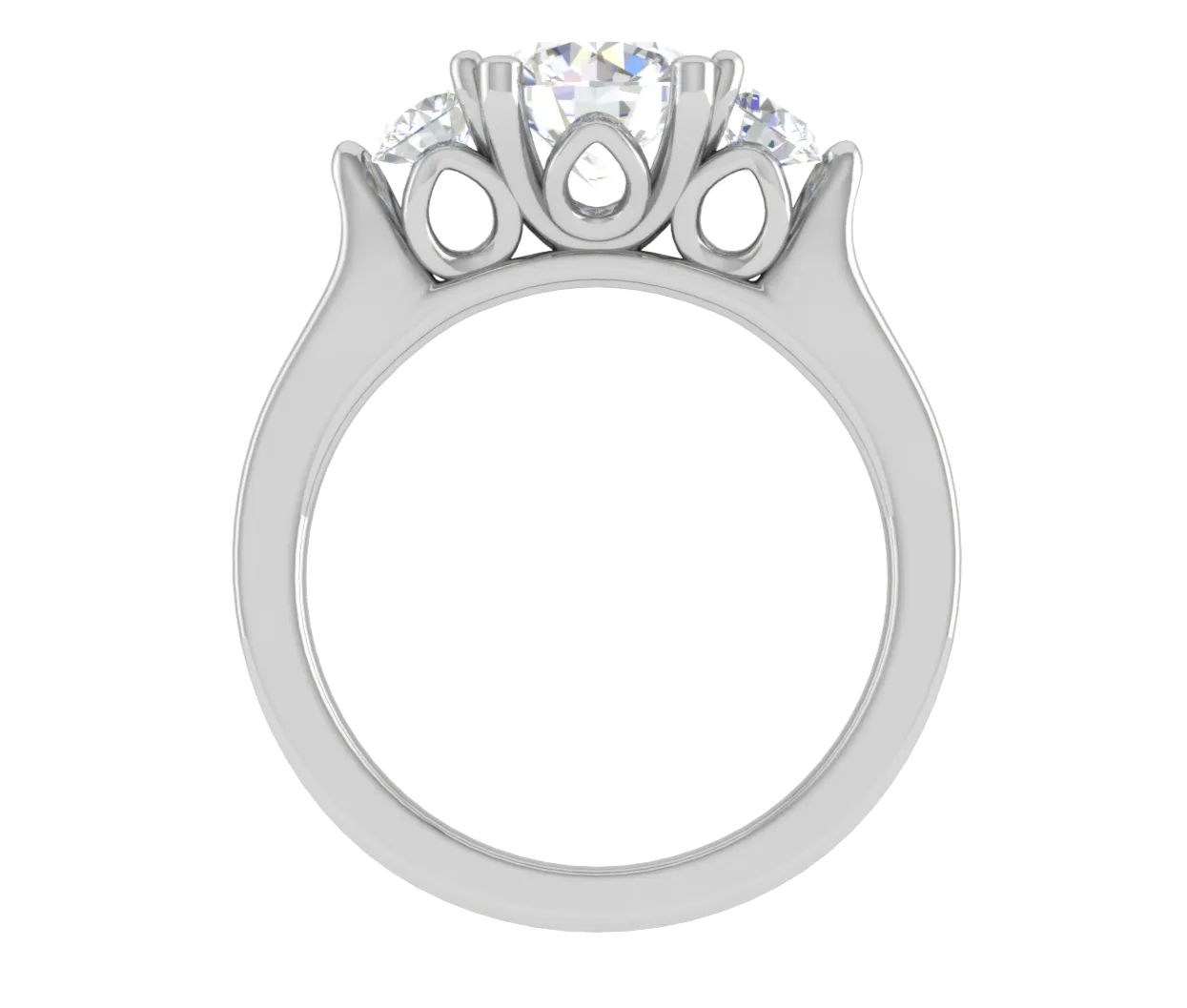 1 Carat Solitaire Diamond Accents  Platinum Ring JL PT R3 RD 140